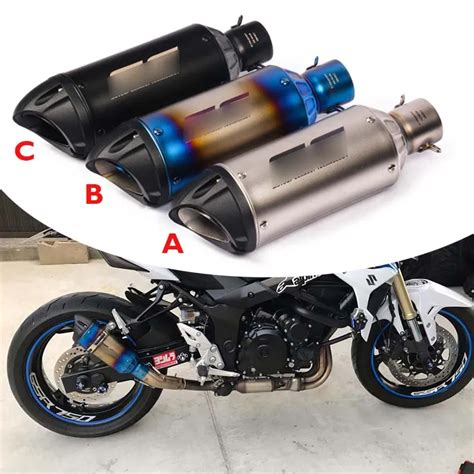 Universal Motorcycle Exhaust Muffler Escape Silencer Exhaust Pipe Exhaust System Slip on 38 51mm ...