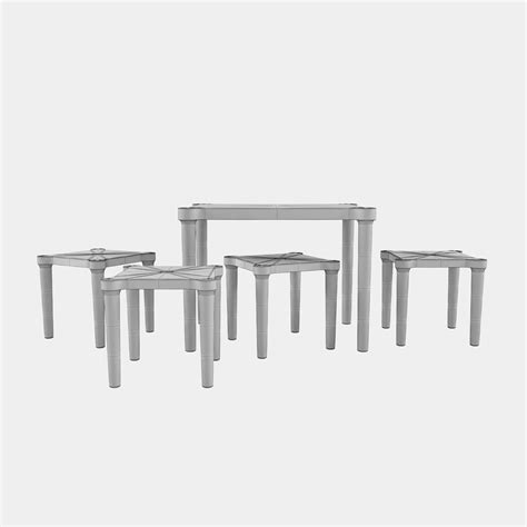 IKEA UTTER table and stools 3D Model $5 - .max .fbx .unknown - Free3D