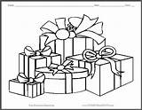 Wrapped Christmas Gifts Coloring Page  Student Handouts sketch template