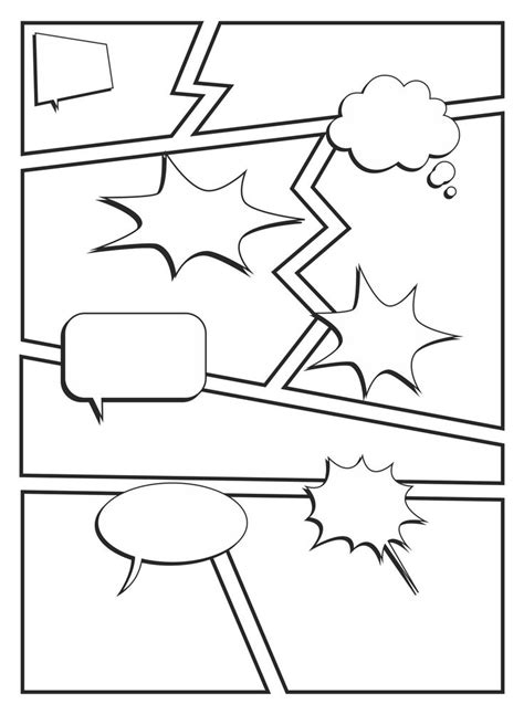 10 Best Comic Book Templates Printable Free PDF for Free at Printablee | Comic book template ...