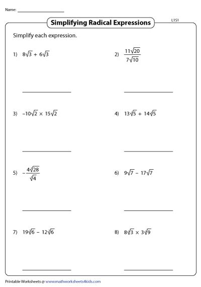 Solve Radical Equations Worksheet – Imsyaf.com