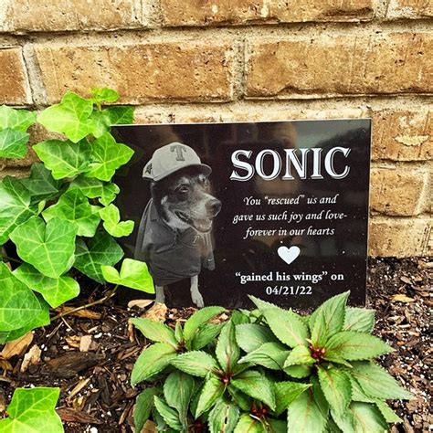 Beautiful 12x9 Pet Grave Decoration Engraved With the Picture of Your ...