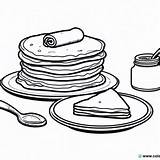 12 Coloring Pages Of Pancakes  Free For Kids ColorFunart sketch template