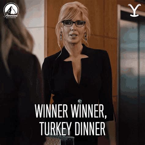 Winner Winner Turkey Dinner Beth Dutton GIF – Winner Winner Turkey Dinner Beth Dutton Kelly ...