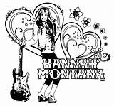 Hannah Montana Coloring Pages Printable Kids Sketch Page sketch template