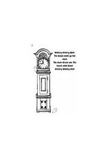Hickory Dickory Dock Coloring And Make A Mouse Cut Stick  TPT sketch template