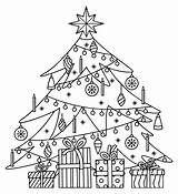 Printable Christmas Tree Coloring Page sketch template