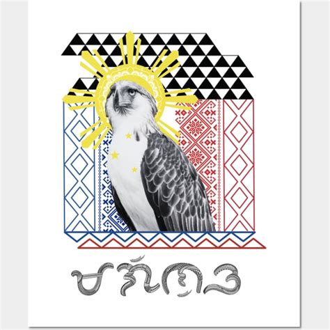 Philippine Eagle / Baybayin word Maginoo (Gentleman) - Philippines Flag Proud Filipino - Posters ...