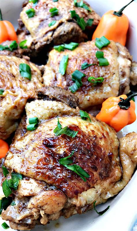 instant pot Jamaican jerk chicken thighs - Stay Snatched