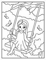 Swing Coloring Pages sketch template