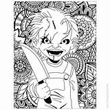 Chucky Coloring Pages Bride of Chucky By Teimari  XColoringscom sketch template