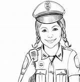 Coloring Pages Police Officer sketch template