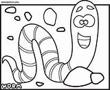 Worm Coloring Page Pages sketch template