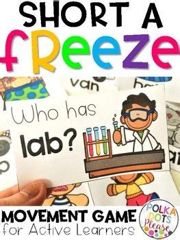 Short A FREEZE Game | CVC Words Worksheets | Brain Break | Phonics ...