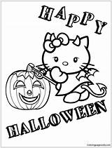 Hello Kitty Coloring Sheets Halloween sketch template