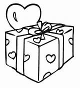 Christmas Present And Heart coloring Page  Download Print Or Color sketch template