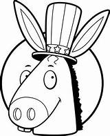 Democrat Donkey Coloring Page sketch template