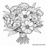 Flower Bouquet Coloring Page sketch template