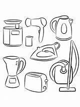 Household appliances Coloring Page  Funny Pages sketch template