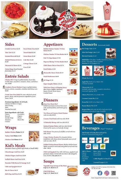 Online Menu of Frisch's Big Boy, Ironton, OH