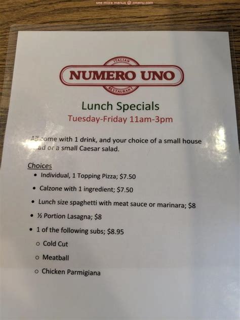 Online Menu of Numero Uno Restaurant, Chatsworth, California, 91311 - Zmenu