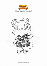 Coloring Page Animal Crossing Tom Nook  Supercoloredcom sketch template