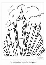 City Skyline Coloring Pages sketch template
