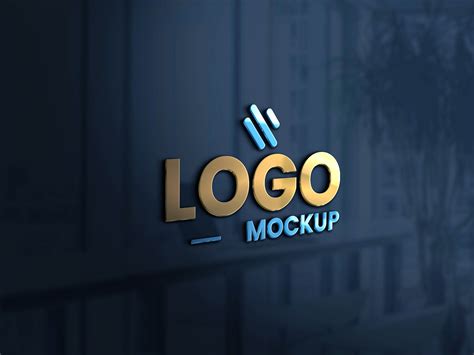3d Wall Logo Mockup Psd Free Download - Printable Templates