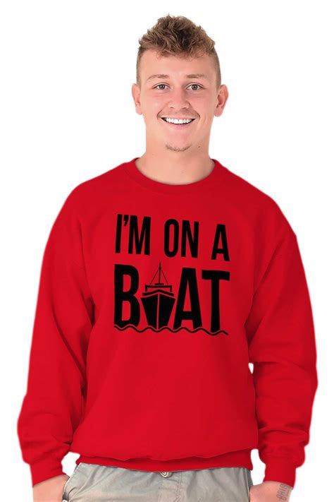 On A Boat Fishing Cruise Ship Angler Sweatshirt for Men or Women Brisco Brands 4X - Walmart.com