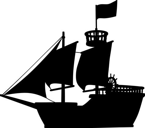 Pirate Ship Silhouette Png - Clip Art Library