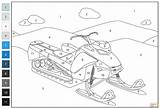 Snowmobile Color By Number coloring page  Free Printable Coloring Pages sketch template