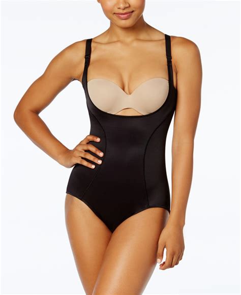 Maidenform Synthetic Firm Control Ultimate Instant Slimmer Open Bust Body Shaper 2656 in Black ...