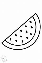 Printable Watermelon Coloring Pages sketch template
