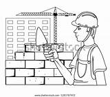 Builder Trowel Vector Image Outline Coloring Stock Royalty Free  sketch template