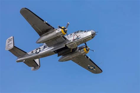 b25, b-25, mitchell, bomber, airplane, aircraft, aviation, military, doolittle, vintage, guns ...