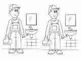 Plumber Coloring Picture By Stevens Social Studies  TPT sketch template