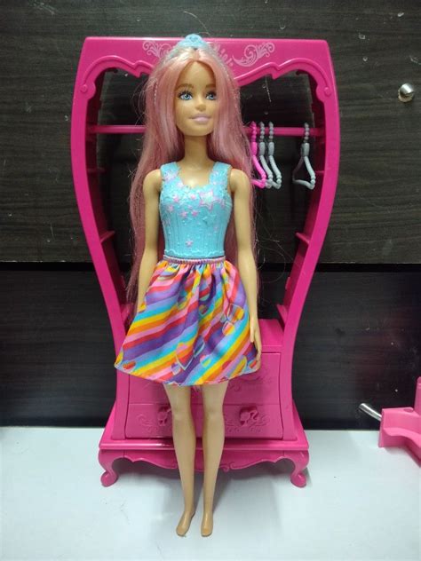 Barbie Dreamtopia Rainbow Princess Doll with Xtra Long Pink Hair ...