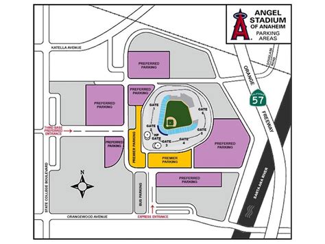 Angels parking map - Map of angels parking (California - USA)