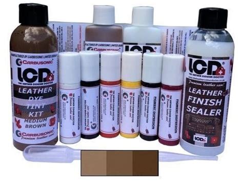 leather dye kit colour match scratch repair, re-colour colour change sealer.