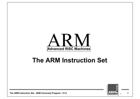 The ARM Instruction Set