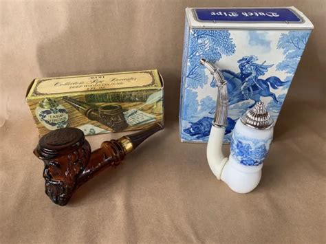 VINTAGE AVON OLD Dutch Pipe Perfume White Glass Bottle Cologne & Collectors Pipe $17.99 - PicClick