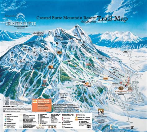 Crested Butte Mountain Resort Ski Trail Map - Mt Crested Butte CO • mappery