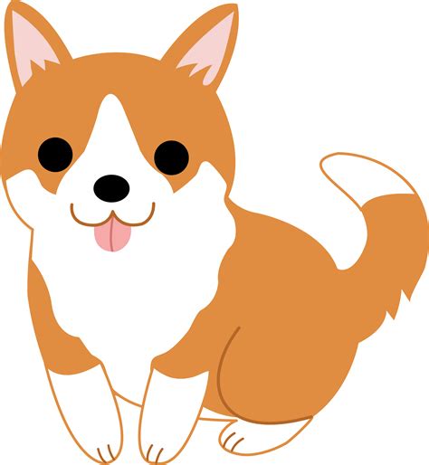 Cute Welsh Corgi Puppy - Free Clip Art