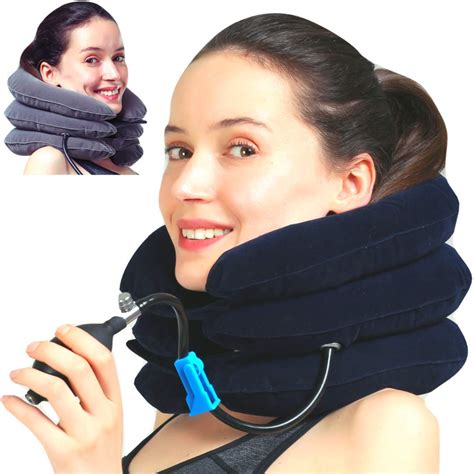 Buy MEDIZED® Cervical Neck Stretcher Traction Device, Neck Support Brace, Inflatable ...