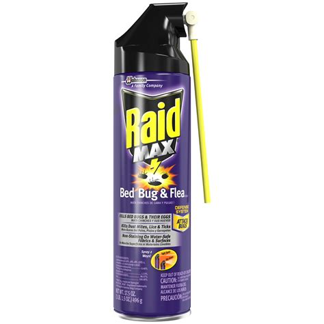 Raid Bed Bug & Flea Killer Insecticide 17.5 OZ AEROSOL CAN - Outdoor ...