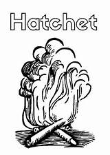 English Hatchet By Gary Paulsen A4 6X Colouring Sheets / Activities sketch template