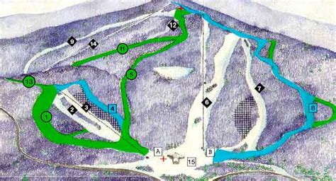 Middlebury College Snow Bowl trail map, Middlebury College Snow Bowl ski map, Middlebury College ...