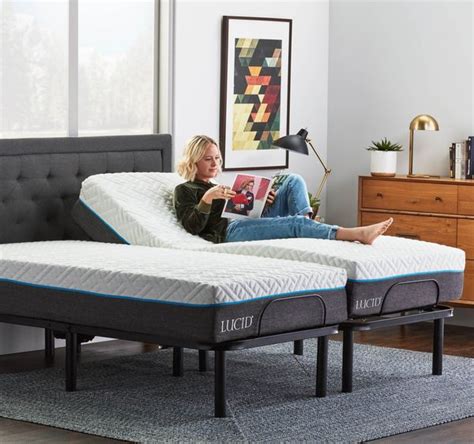 Lucid Basic Remote Controlled Adjustable Bed Base - Split King for Sale ...