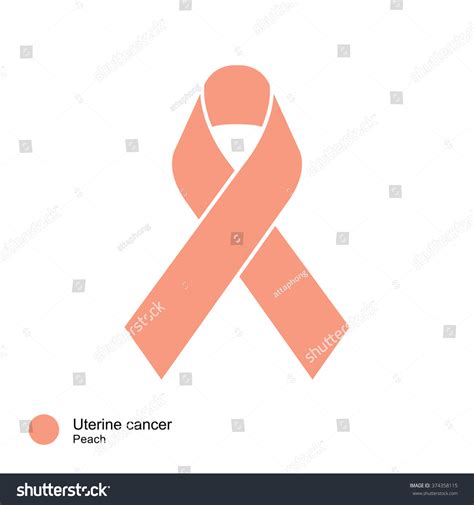 Uterine Cancer Ribbon Vector Stock Vector (Royalty Free) 374358115 ...