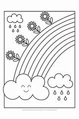 Rainbow Coloring Pages Printable sketch template